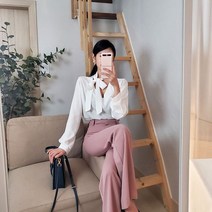 래피의류 리본블라우스 여성셔츠긴팔티 스카프블라우스