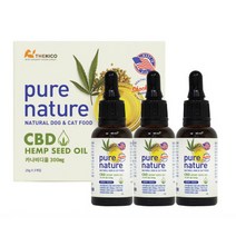 퓨어네이쳐 CBD 햄프씨드 오일 28g 강아지 고양이 분리불안 관절염 통증완화