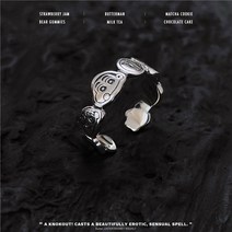 짱구 반지 Crayon Shin Chan Cartoon Anime Family Opening Ring Sterling Silver Minority Adjustable Index F