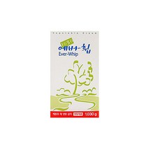 [아이스박스 무료] 선인 냉동 에버휩 무가당 휘핑크림 1030g 식물성 생크림 와플 케익, 1개