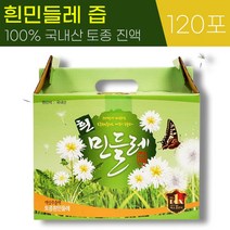 100% 국내산 순수 토종 흰 민들레 즙 원물 엑기스 진액 음료 추천, 2박스, 100ml x 60포
