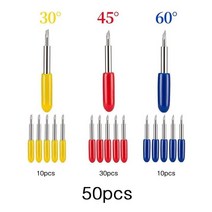 30/45/60 Degree Vinyl Cutter Blades 50Pcs Tungsten Steel Lettering Cutting For Plotter Cricut Air/A, 01 COFFEE