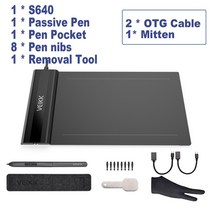 테블릿 드로잉 veikk s640 6x4 인치 그래픽 디지털 태블릿 8192 레벨 없는, b, 협력사