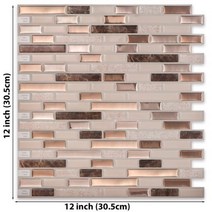 접착식 데코타일 바닥 단열벽지 바닥셀프시공 붙이는 장판 화장실 욕실벽보드 Vividtiles 3D 주방 벽 스티커 12x12 인치 큰 크기 타일 강력한 접착제 과 스틱, CHINA, 10 pieces, RS51