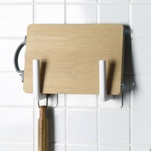 무타공 부착식 싱크대 다용도 도마걸이(2세트 4개), 화이트4개(2세트), 1개