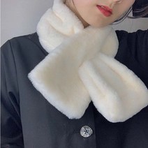 ZDD 겨울 레오파드 퍼머플러 소프트터치 고리 쁘띠머플러 털목도리 여성 넥워머
