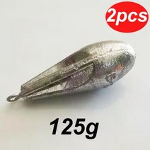해루질 100g-700g 야외 바다 낚시 드롭 물 전환 채널 리드 싱커 반지 디자인 장비 액세서리, 02 125g-2pcs