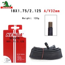 Kenda 자전거 내부 튜브 14 16 18 인치 1.5-1.75 1.75-2.125 AV FV BMX 접이식 자전거 타이어 사이클링 고무 타이어 고무 튜브 부품, 18X1.75-2.125 AV32mm