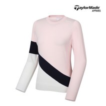 [테일러메이드]여성 사선 배색 라운드 니트 TWSRK5929-403