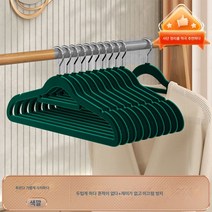 Z3JC 플란넬 논슬립 노라인 수납 정리 코트 행거, Z3JC 논슬립헴라인/도톰실버바늘잉크그린, 100개입