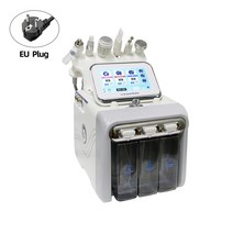 리프팅마사지기기 업 그레 이드 6 1 수소 산소 작은 거품 RF 뷰티 악기 얼굴 리프팅 Dermabrasion 장치 스킨 스크러버 페이셜 스파, EU Plug, [04] EU Plug