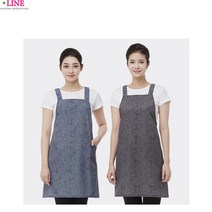 LN 진벨크로미니 유니폼 앞치마 작업복 미용앞치마 카페앞치마 염색앞치마 키친앞치마 화실앞치마 주방앞치마 미술 실습앞치마 토시 관공서, 색상랜덤