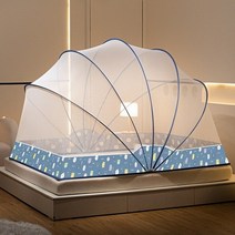 텐트 몽골 유르트 모기장 휴대용 설치 접이식 가정용 낙하 방지 암호화 더블 레이어 환기 침대, [03] 135X190X120cm, [12] 7 Bones