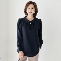 펄 플리츠 숏타이 블라우스 BL203123