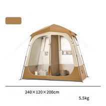 텐트 샤워 차박 그늘막 4인용 6인용 반고 낚시 고투 캠핑 간이 야외, 갈색