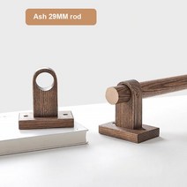 2023 우드블라인드천연 너도밤 나무 커튼 막대 단단한 로마 극 측면 천장 마운트 일본 트랙 브래킷 액세서