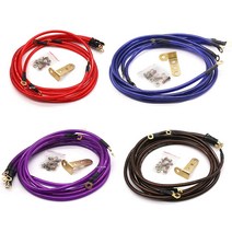 데일리쇼핑 자동차 접지케이블 마이너스접지 5구 출력증강 밧데리 배터리 접지세트 차량용, 5구접지케이블(퍼플2SET)