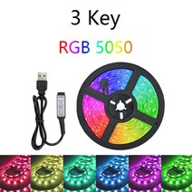 led 줄조명 띠조명 라인 블루투스 D 스트립 SMD5050 앱 제어 색상 변경 테이프 TV 백라이트 USB 스트, [01] IR 3keys full set, [02] NOT waterproof, [09] 30m