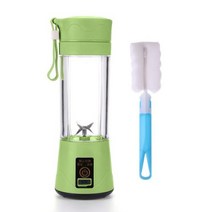 착즙기 레몬 과일 스퀴저 원액기 가정용 원액 착즙 휴대용 전기 Juicer USB 충전 오렌지 블렌더 미니 Juicing 컵 26 블레이드 압착기 홈 주스 메이커 기계, Green 6 Blade+체코
