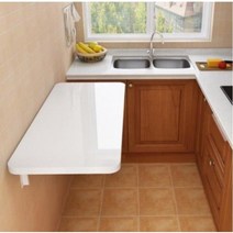 53182 주방 접이식 보조 테이블 식탁 주방 선반 흰색50*30, 흰색80*50