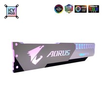 그래픽카드 알루미늄 gpu 브래킷 aorus 5v3pin vga 홀더 rgb msi, 5v 3핀 항문
