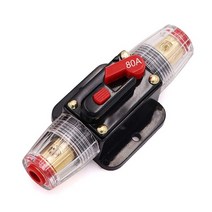 150a 125a 80a 50a 30a 12v24v 자동차 트럭 보트 오디오 수정 스테레오 증폭기 차단기 자동 리셋 퓨즈 홀더 스위치