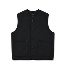 커버낫 패딩 베스트 숏 퀼팅 베스트 블랙