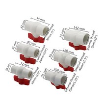 게이트 밸브 버터플라이 1/2 quot3/4quot 1 quot1.25quot 1.5 quot2quot 암나사 PVC 볼 소켓 나사 배관 파이프 피팅 관개 시스템 어댑터 개, [07] blue 2 inch