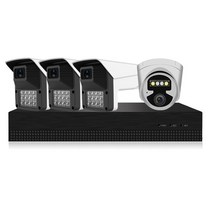 300만 화소 고화질 풀컬러 듀얼라이트 CCTV 세트 가정용 실외표준 POE 야시장사장비 카메라로, 500G 하드 드라이브, 할 수 있다