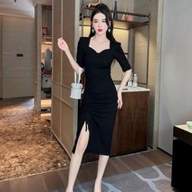 여름 우아한 여성 복장 캐주얼 단순 스퀘어 칼라 그리기 문자열 스키니 슬림 미디 클럽 비치 스트레치 로브 Vestido