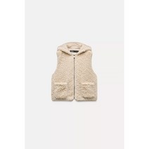ZARA 자라 후드 페이크 시어링 베스트 조끼