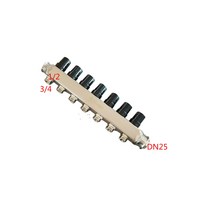 보일러분배기 밸브 난방 교체 온수 1"(DN25)* 바닥 난방 시스템용 스테인레스 스틸 물 분배 매니 폴드, 01 2 port