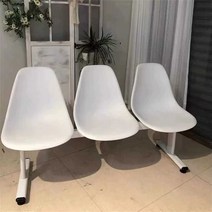 플라스틱 벤치 의자 야외 사무실 대기 편의점 터미널, 3인-핑크