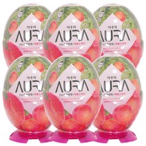아우라 빅에그 친환경 방향제 피치 향 440ml, 6개