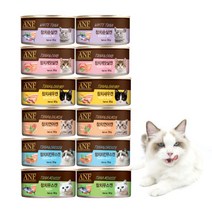 동동이네 고양이 간식 ANF 고양이 캔 6가지 맛 영양성분 좋은 주식 사료캔 골라담기, 참치 새우