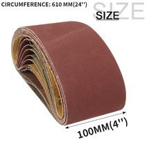 그라인딩 헤드 연마디스크 샌딩 벨트 40-100 그릿 610x320mm 샌더 파워 로터리 공구용 사포 연마 밴드 D, 01 브라운_01 40