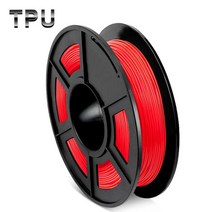 PLA 필라멘트 3D펜TPU 필라멘트 1.75mm 0.5kg 스풀 치수 정확도/-0.02mm FDM 3D 프린터 용 유연한 무독성, 01 Red