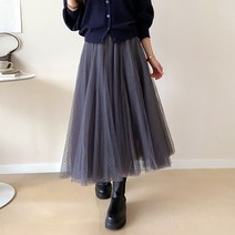데일리앤 이츠 도트 쉬폰 샤 스커트