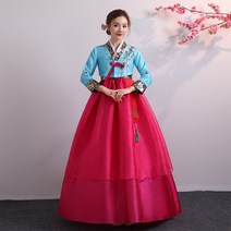 강아지 한복4가지 색상 전통 한복 결혼식 궁전 연회 드레스 여성 민속 무대 댄스 의상 파티 공연 2021, 01 Color1_04 XL