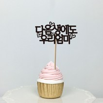 써봄토퍼 미니픽 - 생일 생신 환갑 케이크토퍼, 8)다음생에도우리엄마, 1개