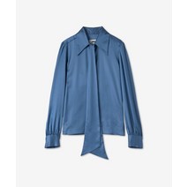 국내 정품 엠엠식스 MM6 메종마르지엘라 MAISON MARGIELA 여성 우븐 레이온 셔츠 - 블루 / S62DL0071S54450523 RAYON