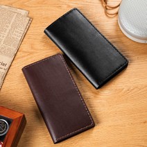 소가죽 DIY 키트 - 베이직 남성 장지갑, 블랙