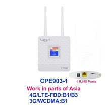 인터넷 공유기 원룸 Tianjie cpe903 3g 4g lte wifi 라우터 wanlan 포트 듀얼 외부 안테나 sim 카드 슬롯이있는 잠금 해제 무선 cpe 라우터, 라이트 버전