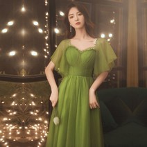 이브닝 드레스 셀프 공연 성악 연주복 여성 쉬폰