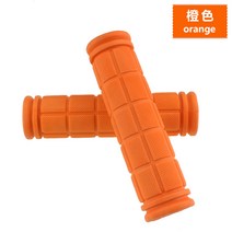 핸드 일자 바엔드 픽시 미니벨로 MTB 로드 생활 하이브리드 자전거 손잡이 그립 핸들 헤드업 고무 손목보호 편안한 커버 그립바 락온, 오렌지(2+1)