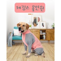 (15시전주문시 당일출고)버뮤다 대형견 올인원 강아지 레깅스 반려동물 올인원 반려동물 옷 강아지 올인원, 인디핑크