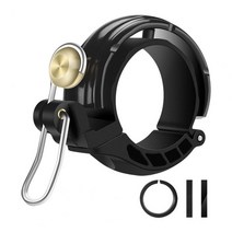 자전거벨WEST BIKING Bicycle Bell Waterproof Loud Voice Safety Alarming Copper MTB Horn Vintage Bike, 02 Black