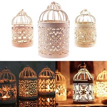 3 팩 매달려 골동품 모로코 스타일 중공 홀더 새장 설정 tealight 캔들 랜턴 결혼식 로맨틱 장식, 하나, 하얀