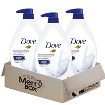 워시세트 도브 뷰티 너리싱 바디워시 1000mlx3, 1000ml, 1세트