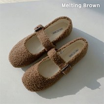 멜팅브라운 [멜팅브라운] 여성 데일리 부클 스트랩 플랫 슈즈